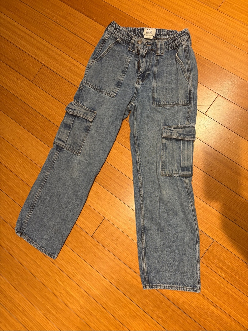 BDG Light Blue Denim Cargo Pants